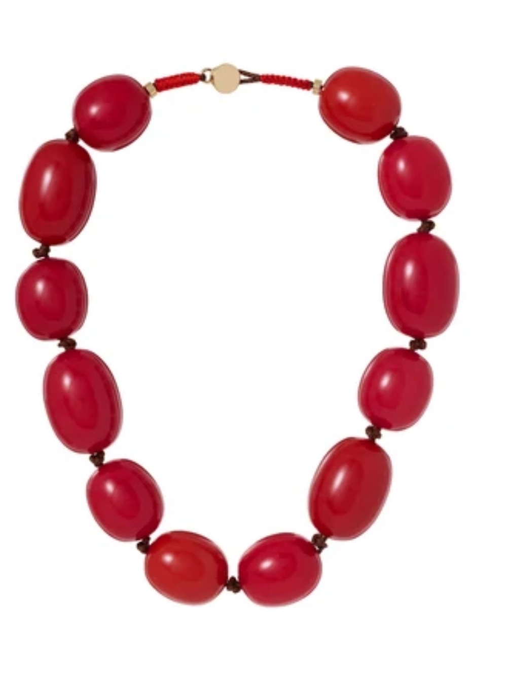 New set of two Roxanne Assoulin Chunky Red Bead Necklaces